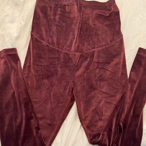 Maternity velvet leggings. Worn once